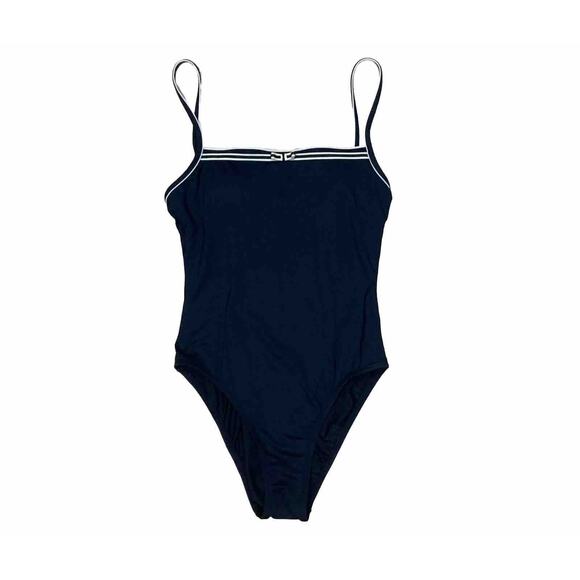 La Blanca Other - La Blanca L One Piece Swimsuit Black w White Trim & Tiny Bow Size 12 / L